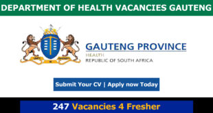 Department of Health Vacancies Gauteng