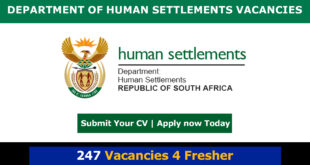 Department of Human Settlements Vacancies