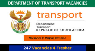 Department of Transport Vacancies