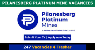 Pilanesberg Platinum Mine Vacancies